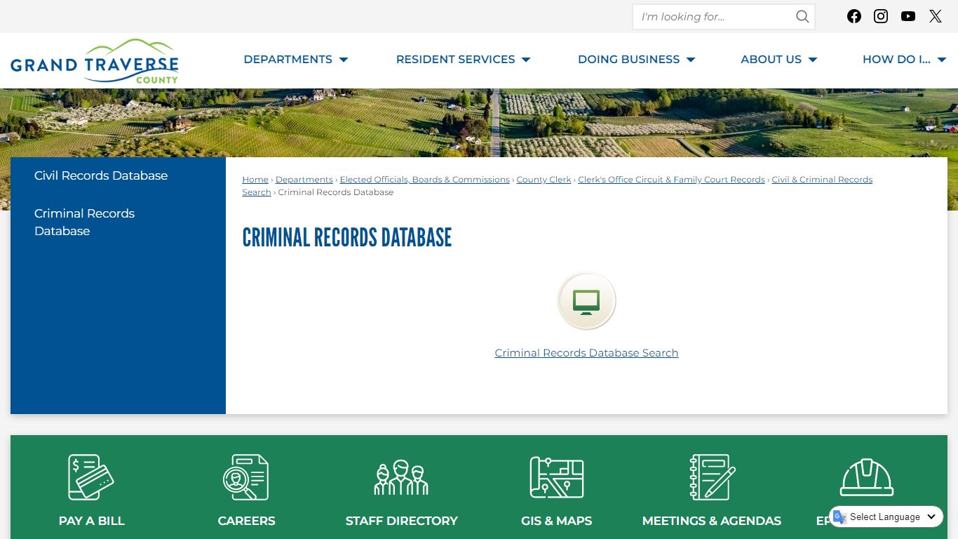 Criminal Records Database | Grand Traverse County, MI